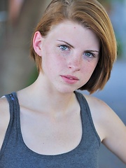 Aubrey being shy and slowly takes off clothes