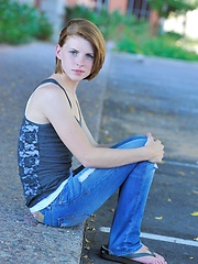 Aubrey being shy and slowly takes off clothes