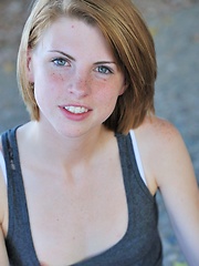 Aubrey being shy and slowly takes off clothes