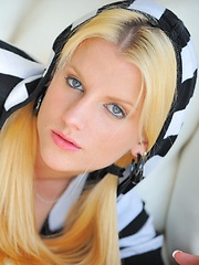 Haley plays with her wet pussy