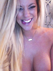 Gisele is not so innocent in her sexy pink lingerie and stockings while she plays with her perfect tits and pussy